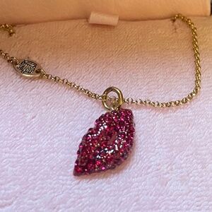Rare Pave Lips Juicy Couture Necklace